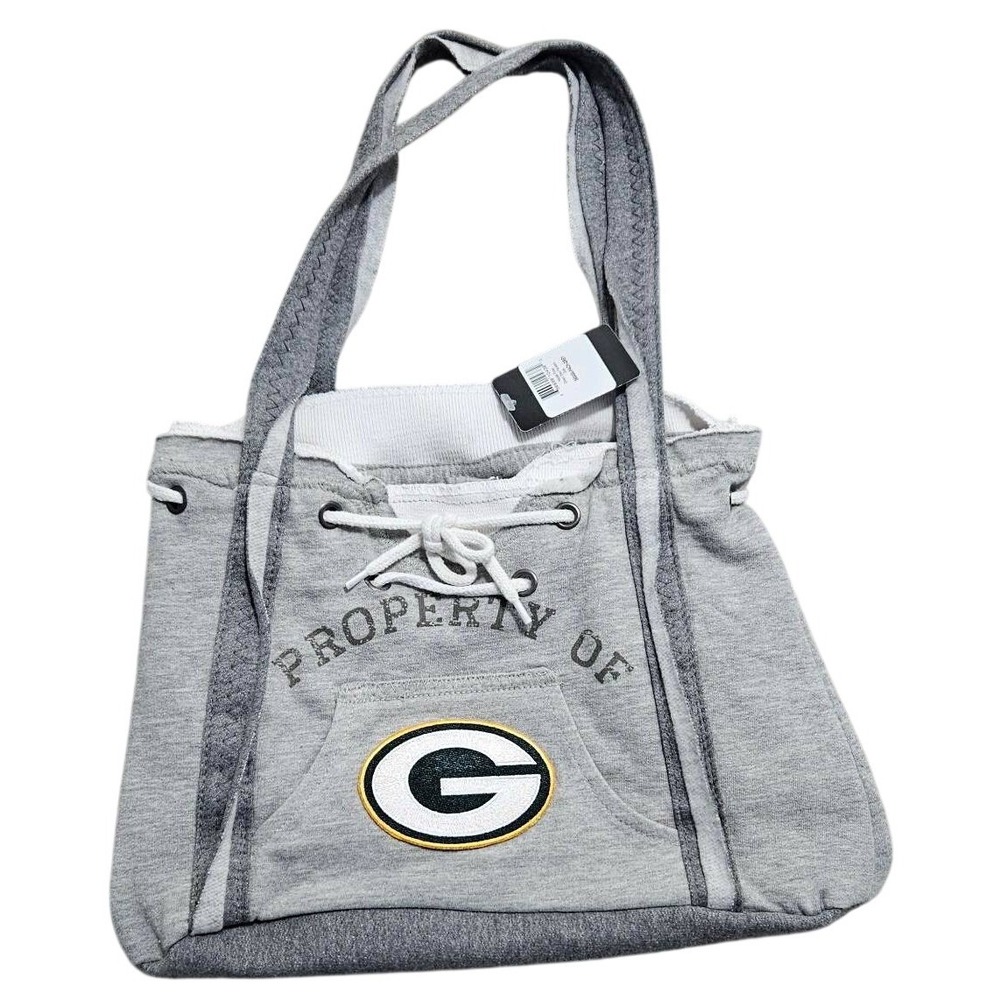 NWT Green Bay Packers Hoodie Purse‎ NFL Little Earth Productions Grey Tote Bag